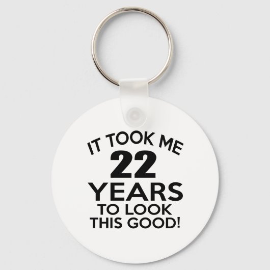 22 jaar verjaardagsdatum design sleutelhanger (Voorkant)