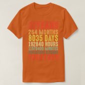 22 jaar weddenschap Jubileum cadeaus voor haar eig T-shirt (Design voorkant)