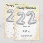 22-jarige Happy Birthday-kaart (Voorkant / Achterkant)