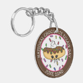 22 juni Nationale Chocolade Éclair Dag Sleutelhanger (Voorkant Links)