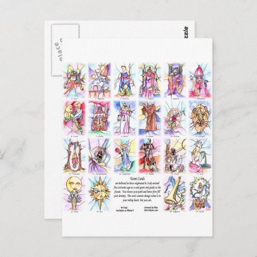 22-Kaarten (6 x 4)s Briefkaart (Voorkant / Achterkant)