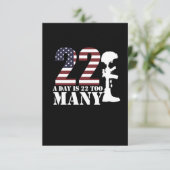 22 levens per dag is te veel Happy Veterans Day RSVP Kaartje (Staand voorkant)