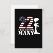 22 levens per dag is te veel Happy Veterans Day RSVP Kaartje (Voorkant / Achterkant)