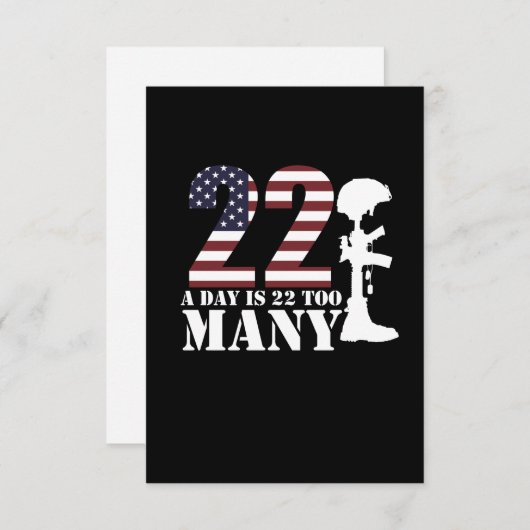 22 levens per dag is te veel Happy Veterans Day RSVP Kaartje (Voorkant / Achterkant)