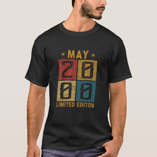 22 mei 2000, geboren in 2000, 22 jaar t-shirt (Voorkant)