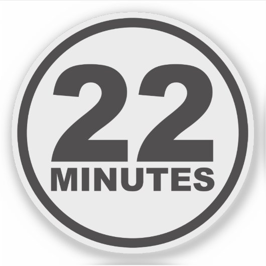 22 minuten sticker (Voorkant)