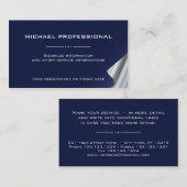 22 Modern Professional Visitekaartje blue Silver (Voorkant / Achterkant)