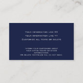 22 Moderne marineblauw voor professionele Visiteka Visitekaartje (Achterkant)