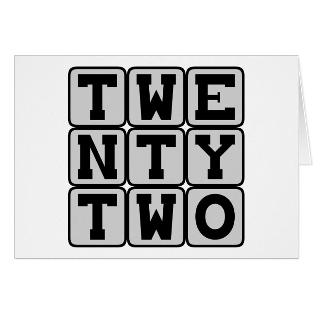 22, nummer 22 (Voorkant Horizontaal)