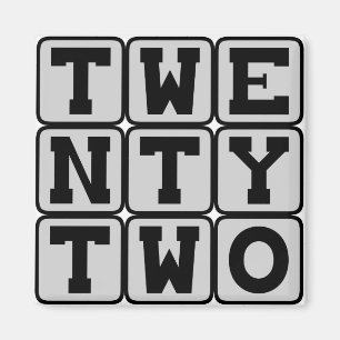 22, nummer 22 magneet