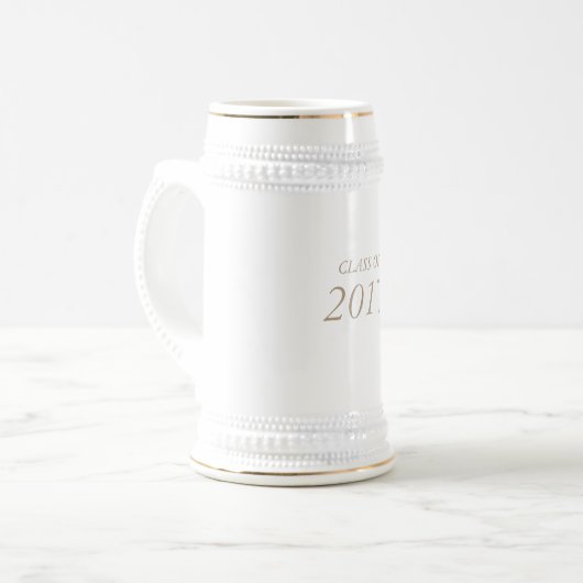 22 oz. "KLASSE VAN 2017" Afstuderen/Afstuderen Ste Bierpul (Voorkant links)