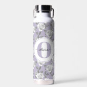 22 oz. Roos Tuin Monogram Lavendel Waterfles (Voorkant)