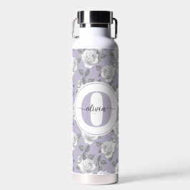 22 oz. Roos Tuin Monogram Lavendel Waterfles