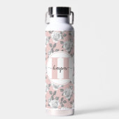 22 oz. Roos Tuin Monogram Roze Waterfles (Voorkant)