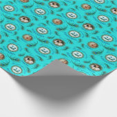 22 Peacock Feather Fully Editable Custom Photo Cadeaupapier (Hoek)