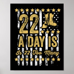 22 per dag is 22 te veel legerveteraan op de hoogt poster