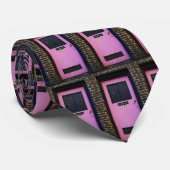 22 Roze deuren Stropdas (Opgerold)