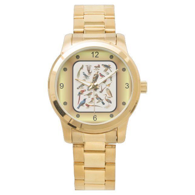 22 Soorten exotische vogels ~ L. Prang & Co ~ Horloge (Voorkant)