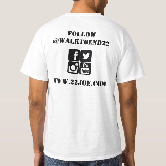 22 T-shirts beëindigen (Achterkant)