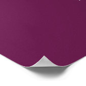 22 Tabel Elegant Cassis Wedding Seating Chart Poster (Hoek)