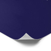 22 Tabel Elegant marineblauw-bruiloft Poster (Hoek)