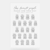 22 Tables Favorite People Acrylic Seating Chart Acryl Bord (Voorkant)