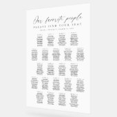 22 Tables Favorite People Acrylic Seating Chart Acryl Bord (Hoek)