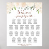 22 Tafel Blozende Perzik Bloemstuk Bruiloft Zitpla Poster (Voorkant)