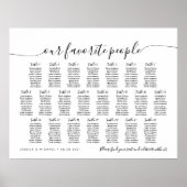 22 Tafel Elegant Onze favoriete Mensen Zitgrafiek Poster (Voorkant)