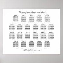 22 Tafel Elegante Minimalistische Zitplaatskaart