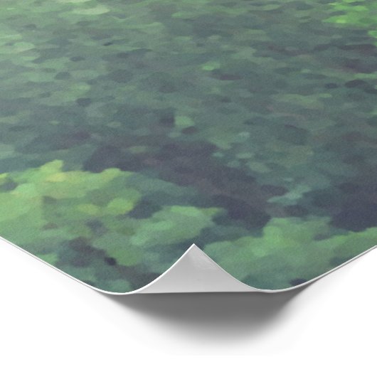 22 Tafel Green Pine Trees Wedding Seating Chart Poster (Hoek)