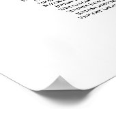 22 Tafel-Rozen-weddenschapenkaart (White & Ivory) Poster (Hoek)