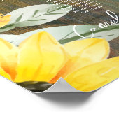 22 Tafel Rustisch Hout ZONNLOWERS FOTOZITTING Poster (Hoek)