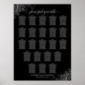 22 Tafel-weddenschapskaart (zwart & grijs) Poster (Voorkant)