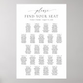 22 Tafels Gelieve Uw Plaats Te Vinden Zitplaatsind Poster (Voorkant)
