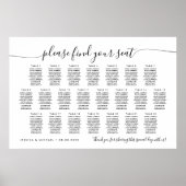 22 Tafels Modern Vind Uw Plaats Zitplaats Chart Poster (Voorkant)