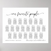 22 Tafels Onze favoriete Mensen Zitschema Plan Poster (Voorkant)
