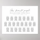 22 Tafels Onze favoriete Mensen Zitschema Plan Poster (Voorkant)