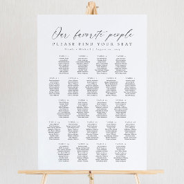 22 Tafels Onze Favoriete Mensen Zittinglijst Poster