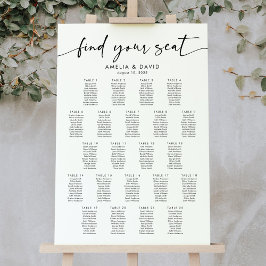 22 Tafels Vind Je Plaats Zitplaats Chart Poster