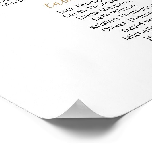 22 Tafels Vind uw Seat Zitplaatsschema Plan Poster (Hoek)