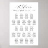 22 Tafels Welkom Zitplaats Chart Poster (Voorkant)
