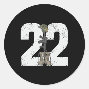 22 Te veel PTSS-bewustzijnsgeschenken voor posttra Ronde Sticker