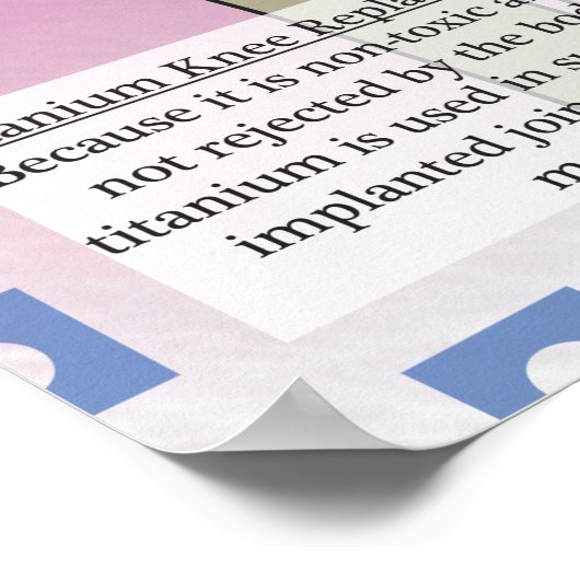 22. Titanium (Ti) Periodieke tabel van de elemente Poster (Hoek)