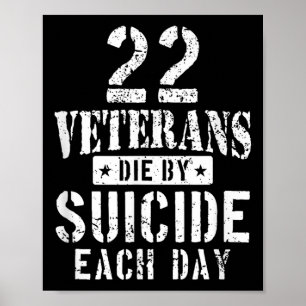 22 Veteranen sterven elke dag door zelfmoord Milit Poster