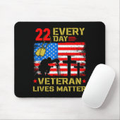 22 Veterans A Day Veteran Suicide Prevention Aware Muismat (Met muis)
