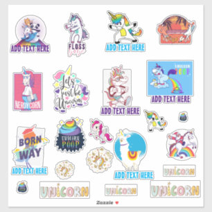 22 x Vorm UNICORN Grappig Schattig Kawaii Dab Emoj Sticker