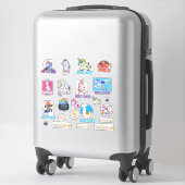 22 x Vorm UNICORN Grappig Schattig Kawaii Dab Emoj Sticker (Koffer)