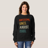 22 Years Old Awesome Since August 2000 22nd Birth Trui (Voorkant volledig)