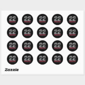 22 Zelfmoordbewustzijn bij sterren Ronde Sticker (Vel)